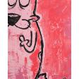 Courage the Cowardly Dog Preppy Original acrylic Pop Art painting