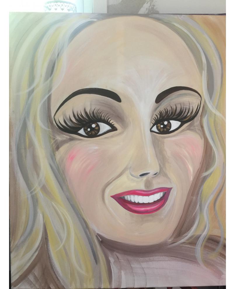 Blondie with brown eyes