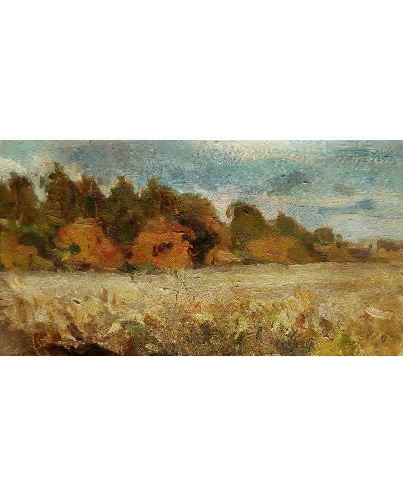 "Corn field and gray day with wind" "Corn field and gray day with wind"