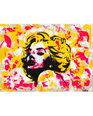 Marilyn Monroe abstract original Pop Art painting, rolled canvas Painting